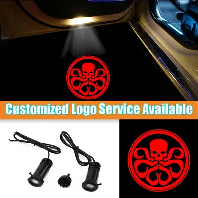 2pcs Red Skull Octopus Logo Car Door Wired LED Welcome Projection Shadow Light • $17.94