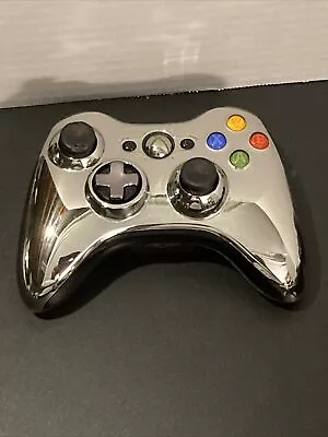 $24.99 • Buy Microsoft Xbox 360 OEM Silver Chrome Wireless Controller Genuine Tested 