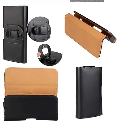 $14.32 • Buy For Sony Xperia X XA XZ Black Leather Belt Clip Tradesman Case Cover Pouch