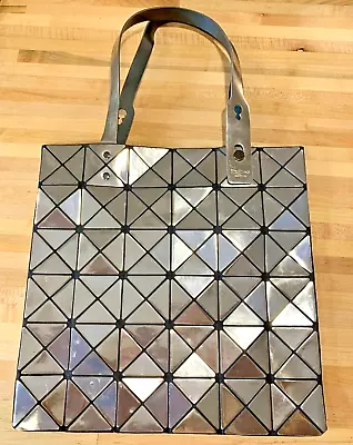 Bao Bao Issey Miyake Lucent Metallic Look Tote Bag Purse Silver Color • $96