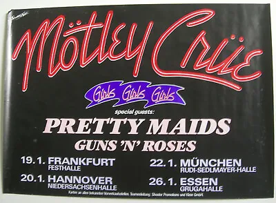Motley Crue Concert Tour Poster 1988 Girls Girls Girls • $74.95