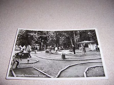 1940s MINI GOLF In THE PARK GARDEN BAD HERRENALB GERMANY RPPC POSTCARD • $4.99