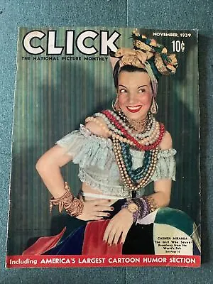 Click The National Picture Monthly Magazine WWII Era 1939 Carmen Miranda • $18