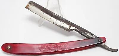 Vintage Cardinal 9/16  Straight Razor W/ Red Scales R3 • $19.95