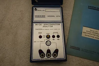 $65 • Buy Hickok Pocket Semiconductor Analyzer Model 215 W/ Probes, Manual And Box