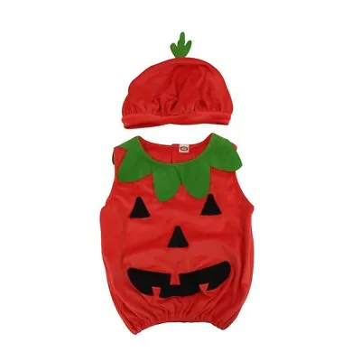 Newborn Baby Girl Boy Pumpkin Costume Romper Dress Shoes Hat Halloween Outfit UK • £7.60