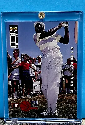 Michael Jordan Card 90’s GOLF SP RARE INSERT BULLS JERSEY #23 Authentic • $25.93