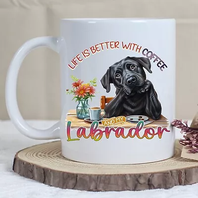 Pet Dog Mug Funny Black Labrador - For Him Her Gift Present • £7.50