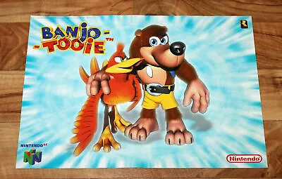 £47.98 • Buy Banjo Tooie Nintendo / Pokemon Vintage Small Rare Poster 30x42cm Nintendo 64 N64