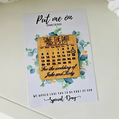$48 • Buy Personalized  Save The Date Engagement / Wedding Invitations Magnets    X25 Pack