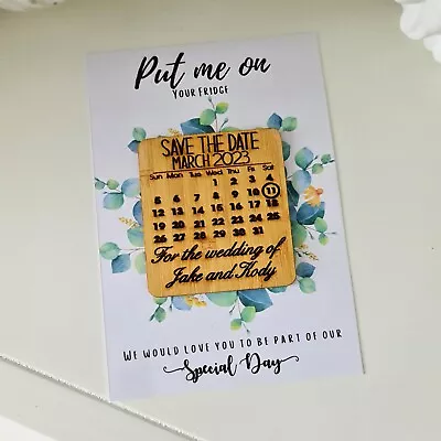 $48 • Buy Personalized  Save The Date Engagement / Wedding Invitations Magnets    X25 Pack