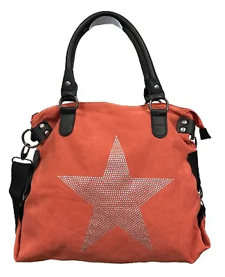£20.46 • Buy Star Rhinestones Bag Star Canvas Fashion Shopper Handle Textile