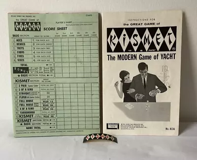 Vtg 1964 Kismet Instruction Manual Incomplete Score Card Pad Label - NO Game • $7.19