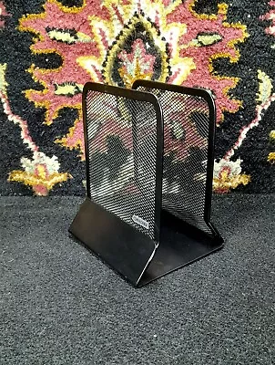 Black Metal Mesh Bookends • $2