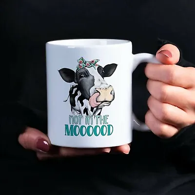 $16 • Buy Not In The Mood Cow Personalised Ceramic Coffee Tea Mug Cup