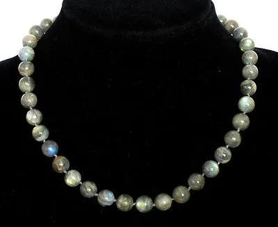 New 8mm Hot Natural Gemstone Necklace Labradorite Round Beads 18'' • $5.51