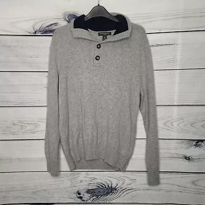 Banana Republic Gray Cashmere Pull Over Sweater Size Medium • $30