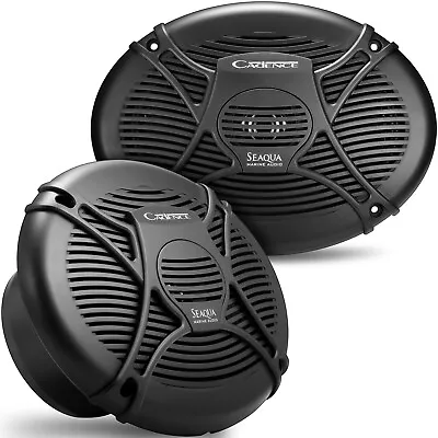 CADENCE 6x9 Marine Speakers 2-Way SQS69B 480W Waterproof Boat Audio Black Pair • $93.30