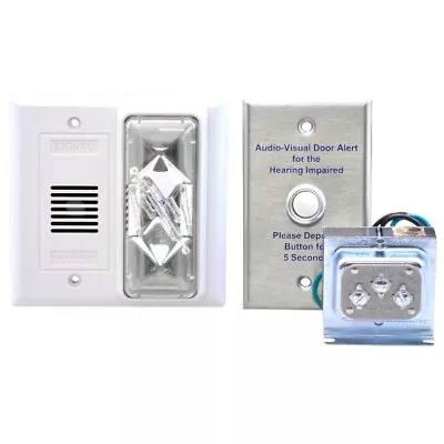 Loud Alarm / Strobe Doorbell Signaler With Button And Transformer • $184.80