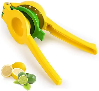 Metal Lemon Lime Squeezer Manual Citrus Press Juicer 2 In 1 Robust For Extractin • £10.99