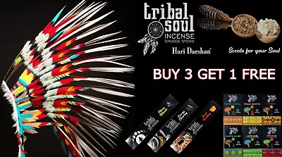 Tribal Soul Incense & FREE BURNER Buy 3 Get 1 Free • $5.12