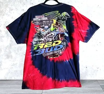 MX National Motocross Racing Tie-Dye AOP Double Sided Mens T-shirt Sz XL • $36.20