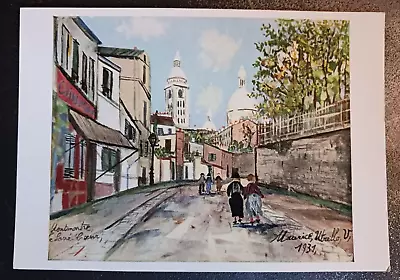 Vtg Postcard Maurice Utrillo La Butte De Montmartre Unposted • $7.41