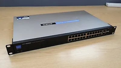 Linksys SLM224P 24 Port Gigabit Network Switch Rack Mount #10 • £25