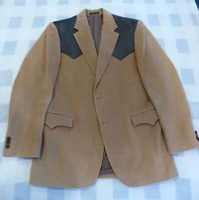 Circle S Western Corduroy Sport Coat Yokes Jacket 42L • $22.95