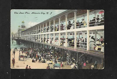 Vintage Post Card - The Steel Pier - Atlantic City NJ 1908 • $3