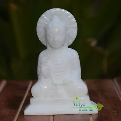 4  Marble Buddha Statue Handmade Sculpture Religious Maditation Idol Home Decor • $49.50