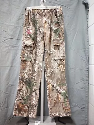 Cabelas Realtree Cargo Pants Womens S Waist 28  Camo Hunting Pockets Trooper • $35.88