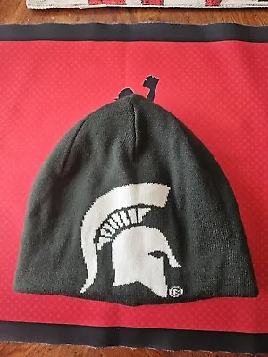 Michigan State Spartans Logo Hat Beanie Ski Reversible Knit Green Columbia • $11.95