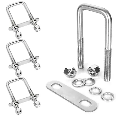 4Pack Square U-Bolts Stainless Steel U Bolts 2-1/16  Inner Width Boat Trailer... • $44.71