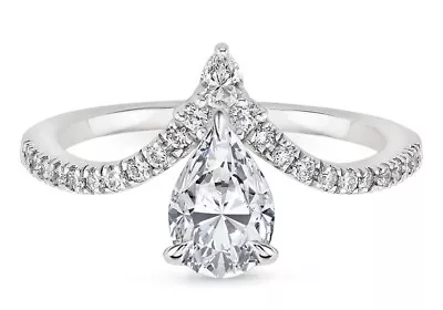 Brilliant Earth Platinum Pear 1.96 Carat Nouveau Engagement Diamond Ring VS1 Sz6 • $4500