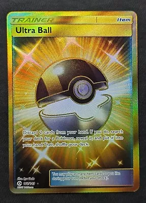 Pokémon TCG Ultra Ball Sun & Moon 161/149 Holo Secret Rare • $35