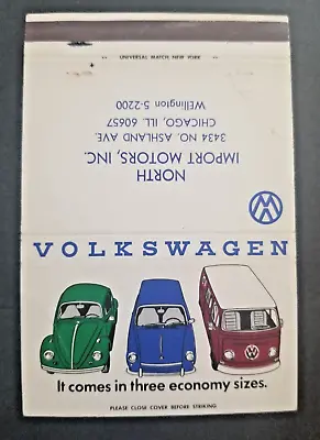 Vintage Volkswagen Dealer Empty Match Book Cover - Chicago IL • $13
