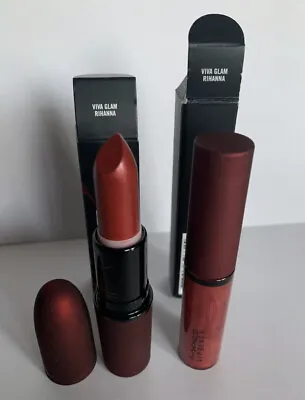 Mac Cosmetics Viva Glam Rihanna Lipstick And Lipglass Gloss 2pc Set💄💄 • $98