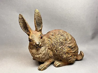 Large Antique Vienna Bronze Rabbit Sitting • $525