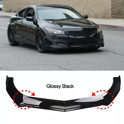 For Honda Accord Coupe Sedan Front Bumper Lip Kit Splitter Spoiler Black New USA • $66.49
