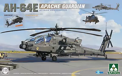 Takom 1/35 US AH-64E Apache Guardian Attack Helicopter 2602 • $79.99