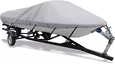 Trailerable Boat Covers Double-Sided Waterproof Heavy Duty 600D Marine Grade Ox • $127.99