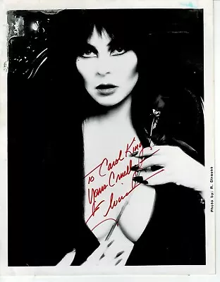 Elvira Mistress Of The Dark Autographed R. Strauss Vintage Photo Yours Cruelly • $119