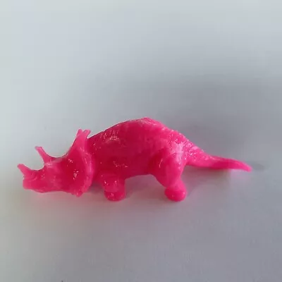 Vintage Ajax Triceratops Plastic Pink Dinosaur • $4