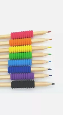 Soft Grip Colouring Pencils 8pk Drawing Colouring Children Spongy Grips Artbox • £2.99