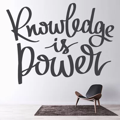 Knowledge Is Power Classroom Quote Wall Sticker WS-46406 • $42.87