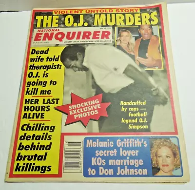 National Enquirer Tabloid 1994 OJ Simpson Don Johnson Melanie Griffith Roseanne • $4.99