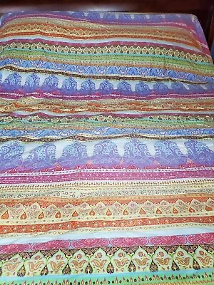 Echo New York Sofia King Duvet Cover Boho Chic Multi Reversible Sateen Cotton  • $88