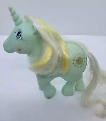 My Little Pony Sunbeam G1 Year 2 1983 Unicorn Moondancer Pose Blue Hasbro Flawed • $18