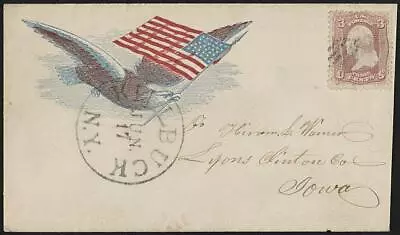 Photo Of Civil War Envelope1861eagle In FlightflagLyonsIowaIAClinton Co. • $9.99